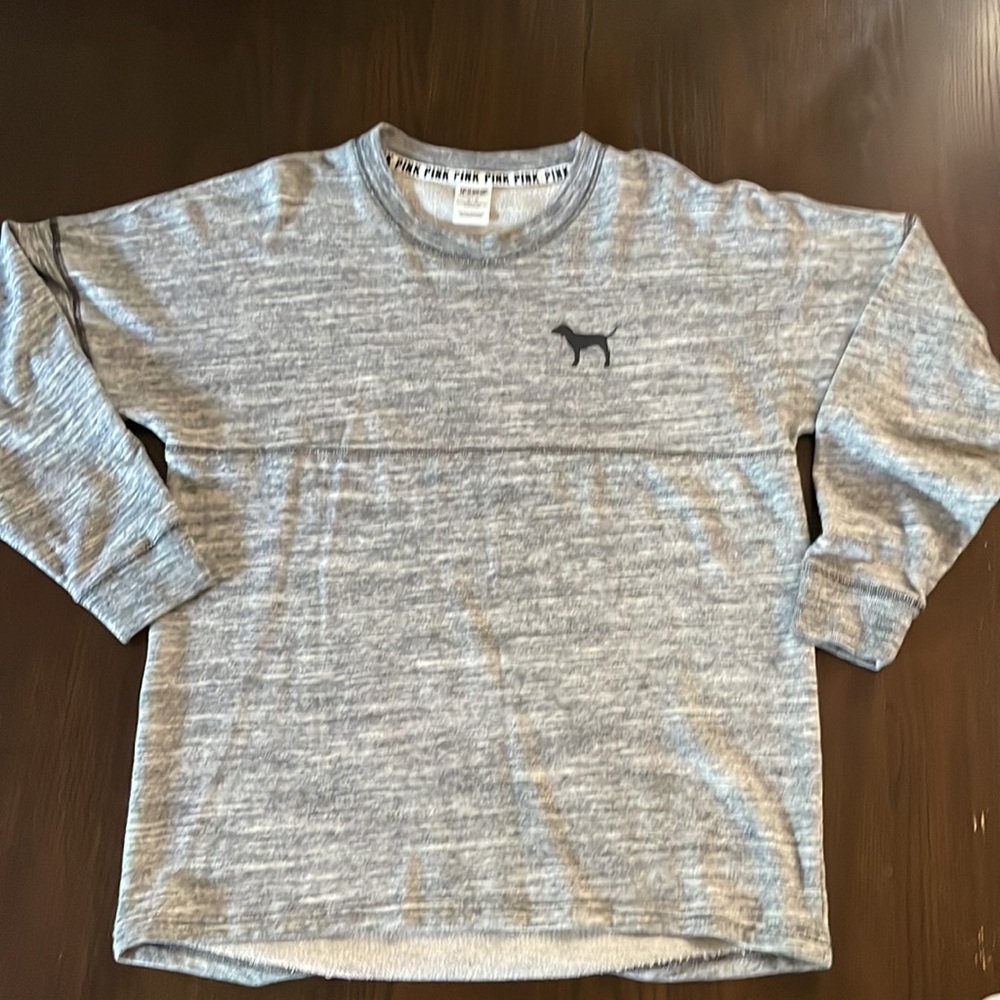 Pink sweat shirt grey